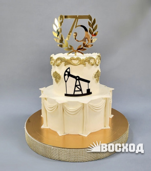 Торт Праздничный № 525, на юбилей, для нефтяника, цена 2200 руб за кг + 1000 за топпер