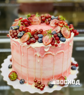 Торт № 217 Праздничный, декор фрукты